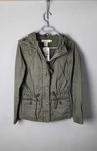 Nowa zielona khaki kurtka jeansowa damska H&M 34 XS 36 S 38 M