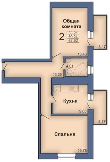 Продаж 2к квартири в новобудові, Героїв АТО 65А