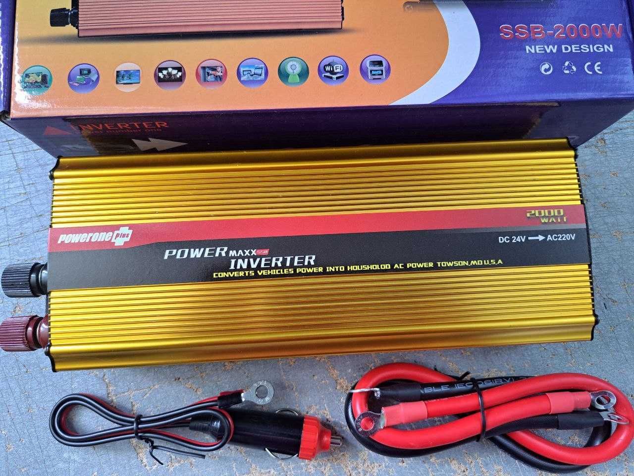 Інвертор Преобразователь напряжения 24V/220V Инвертор 2000W