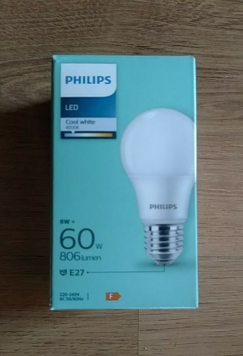 LED лампа світлодіодна PHILIPS 8 W = 60 W 806 lumen