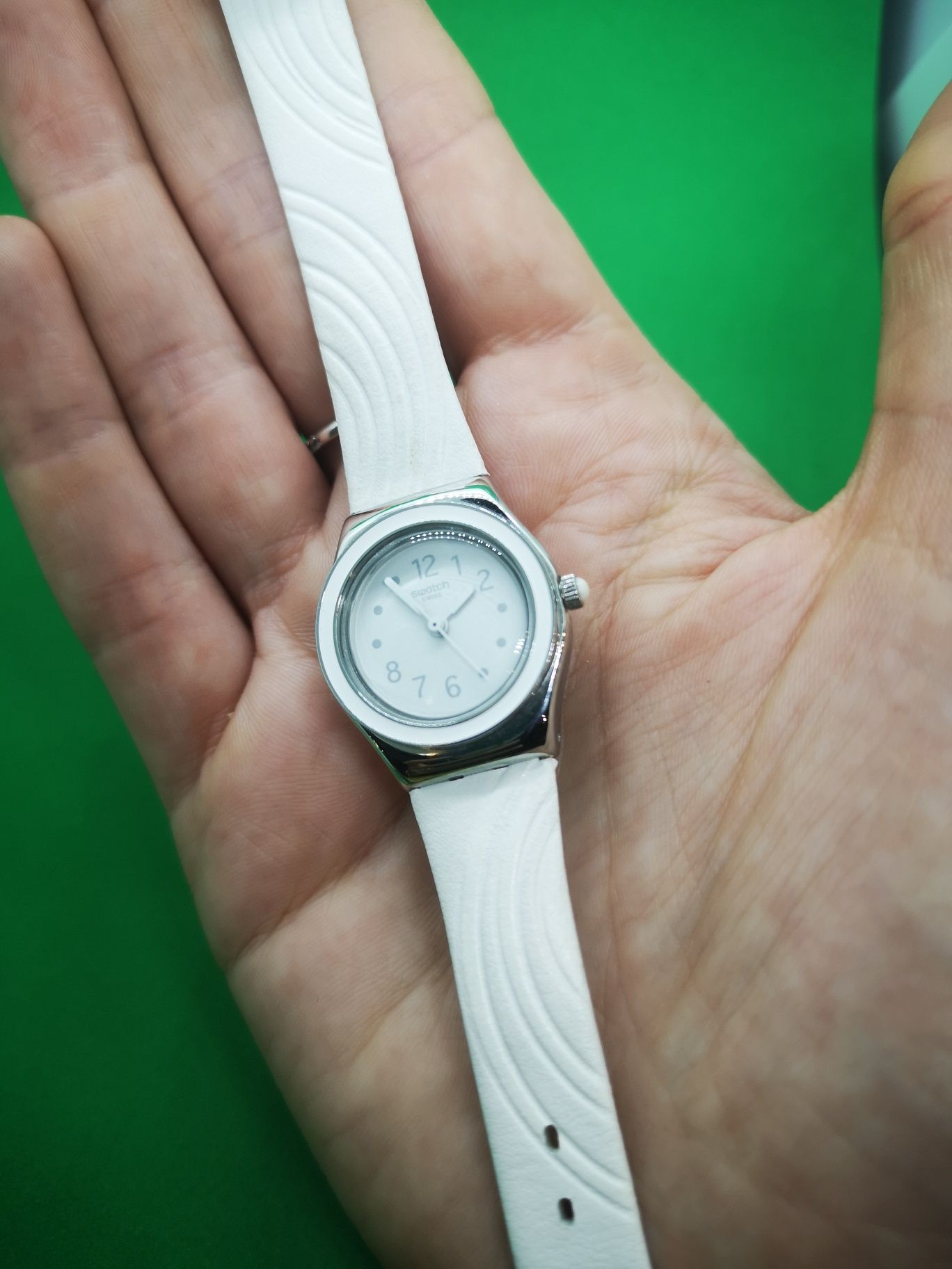 Zegarek swatch irony lady biały srebrny idealny stan