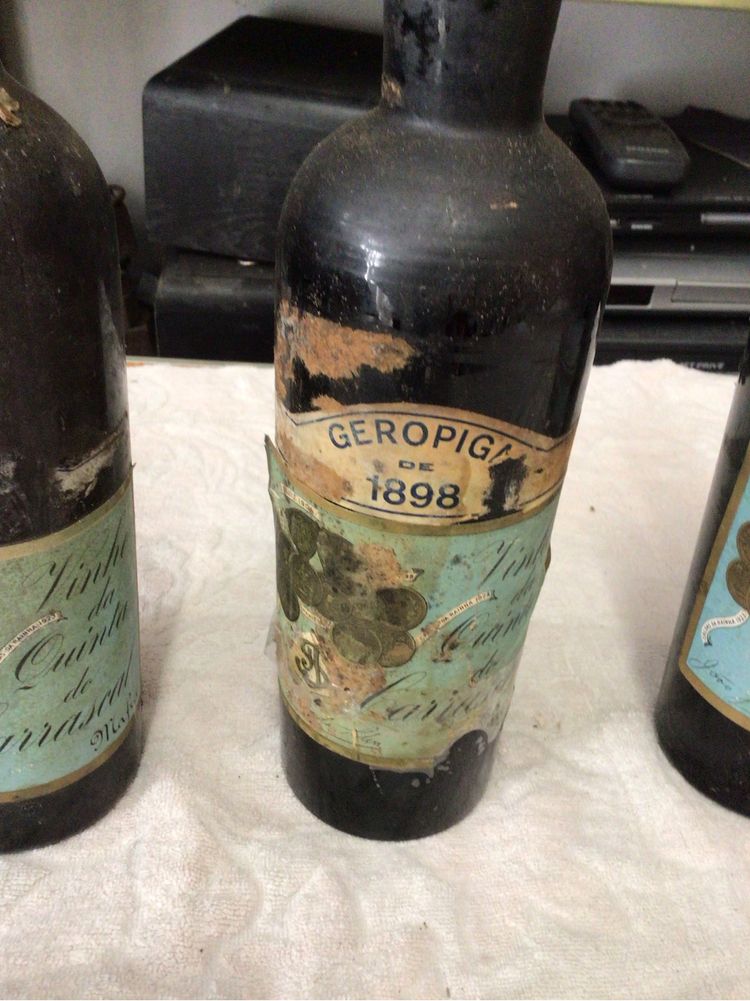 3 garrafas muito antigas de Giropiga com mais de um seculo 1898.