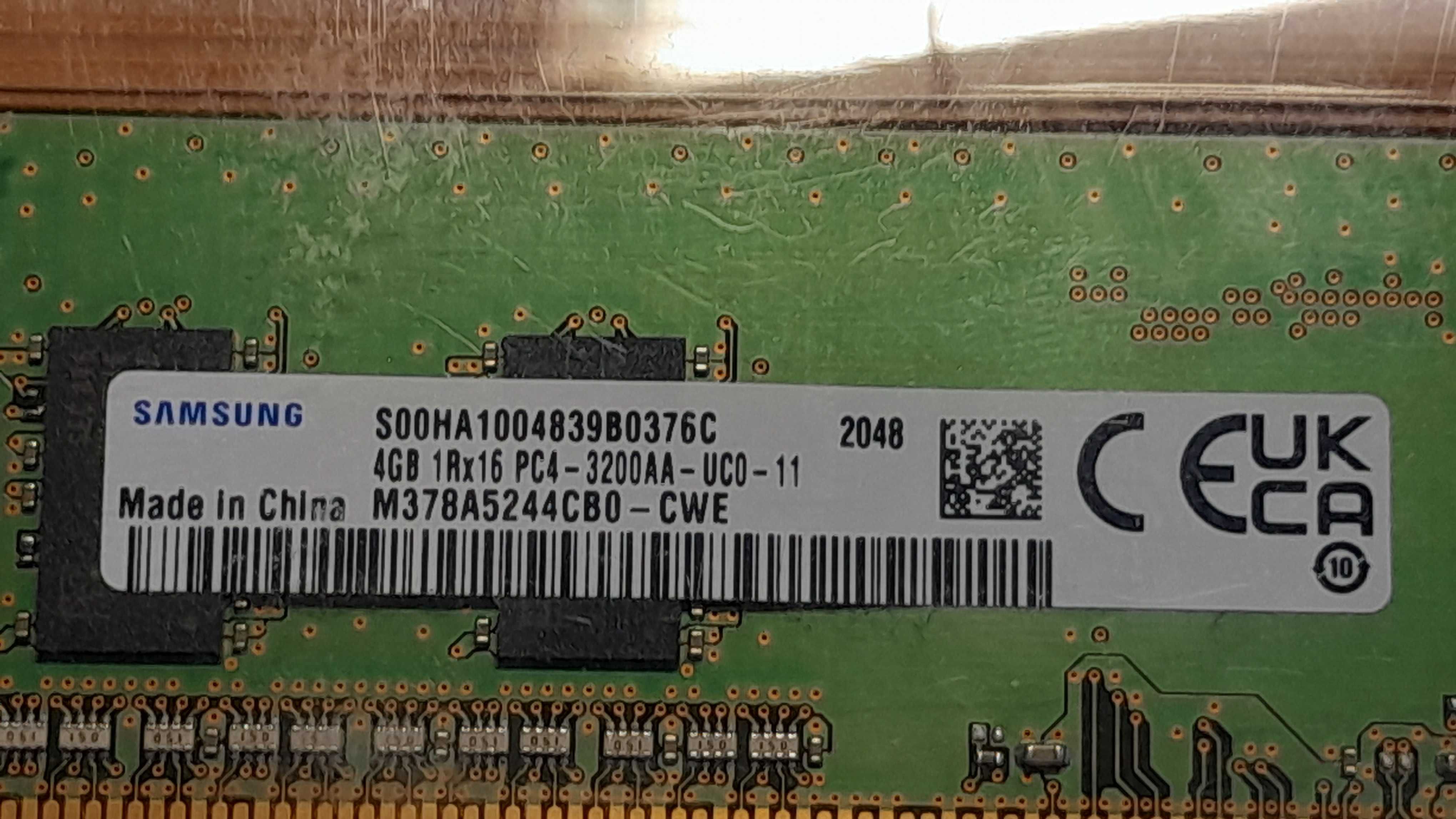 2 pentes memoria ram samsung ddr4 4gb 3200mhz