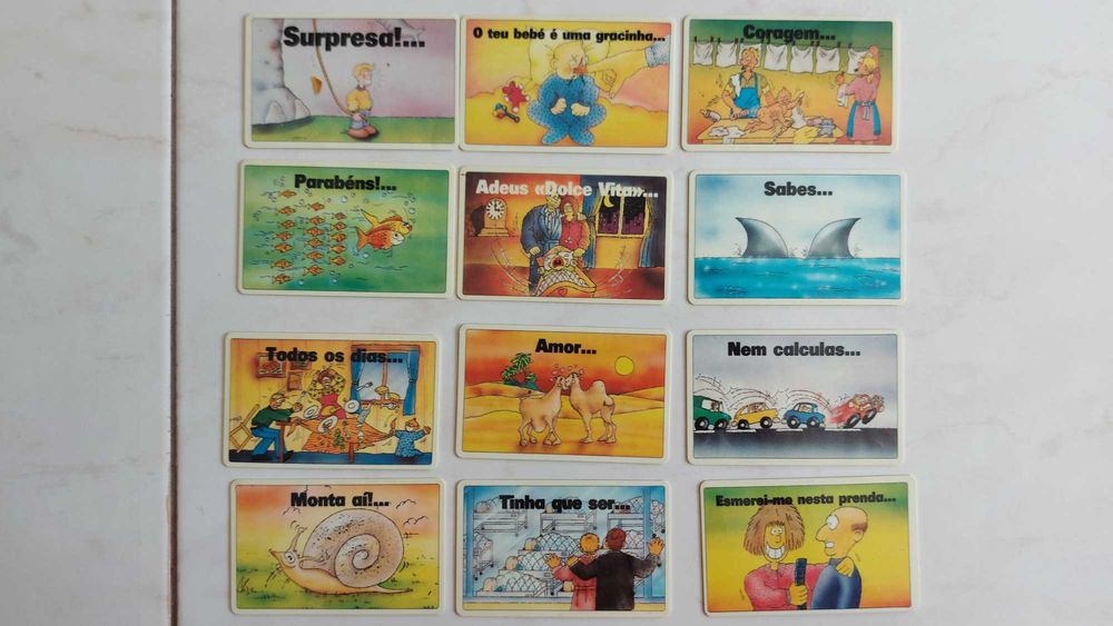 Cartões postais e cartões com frases
