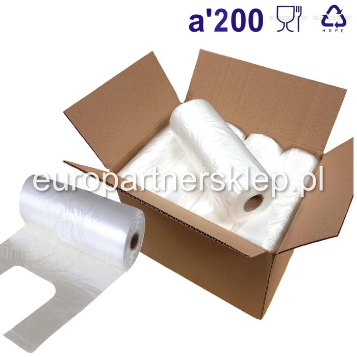Reklamówki foliowe na ROLCE a'200 KARTON 12 szt. europartnersklep.pl
