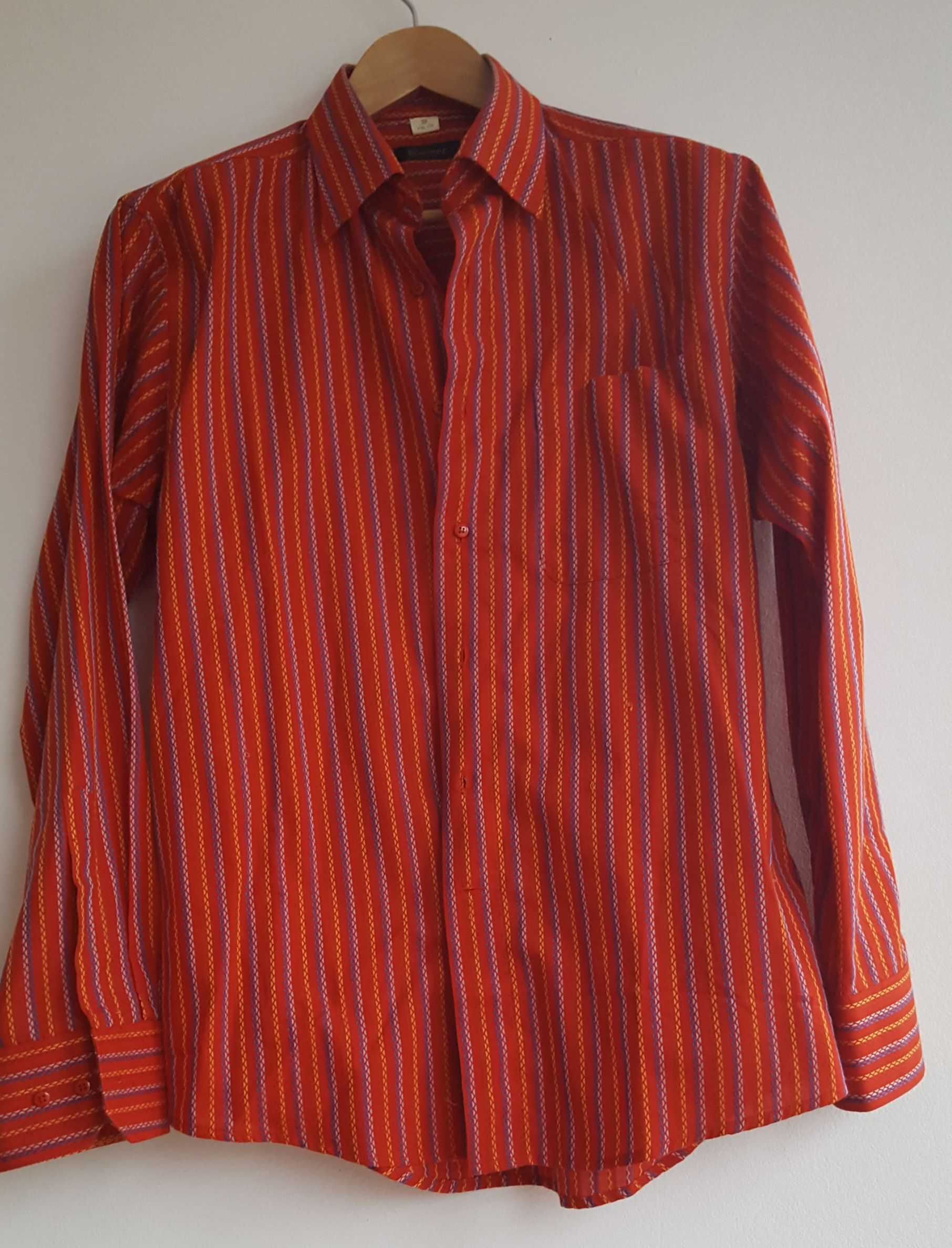 Koszula męska żywy czerwony kolor, 39/ 176 cm