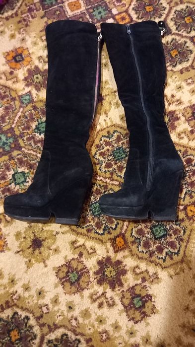 Ботфорты замшевые женские