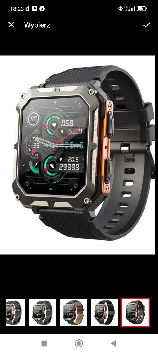 Pancerny Smartwatch C20pro sendobo jak cubot