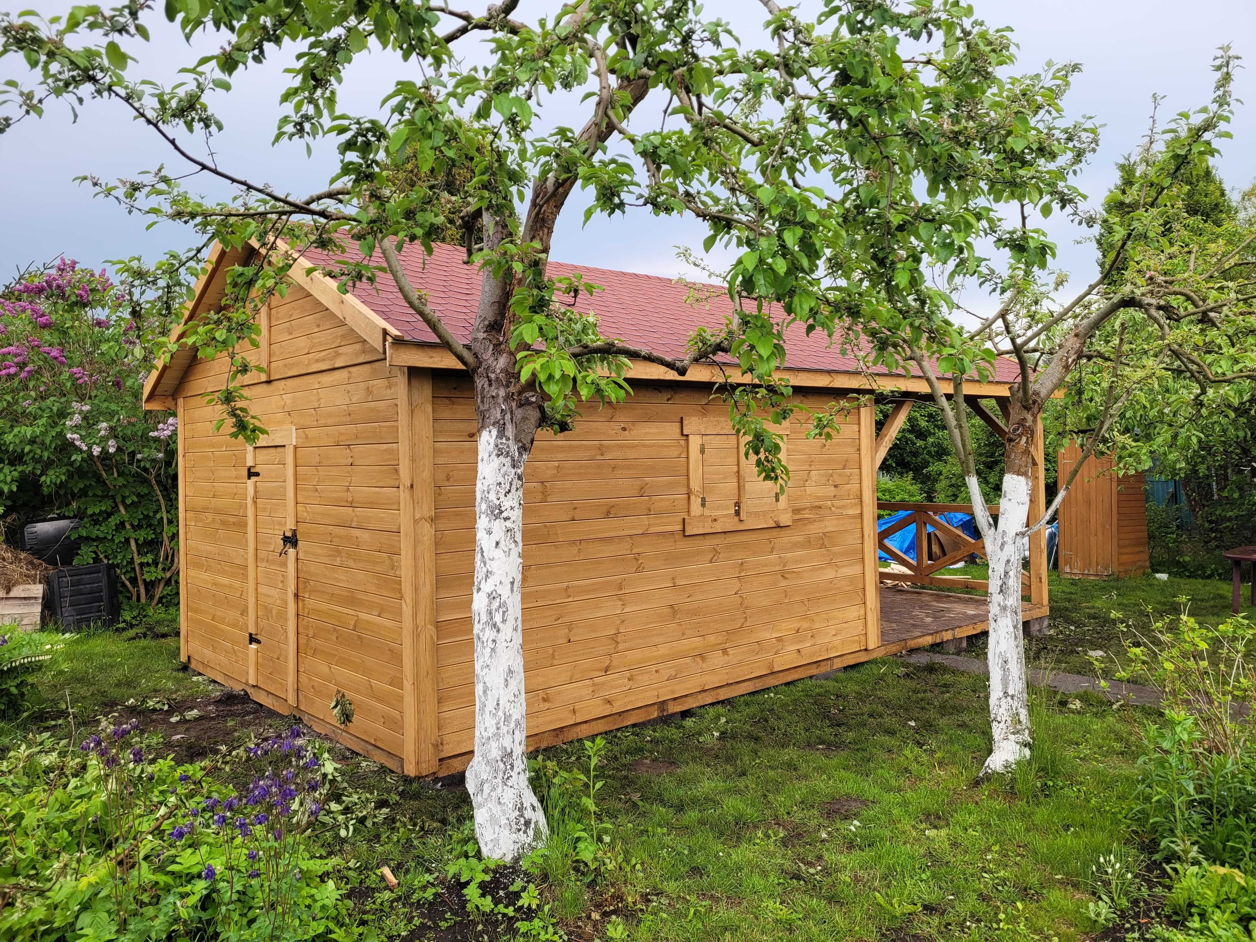 Domek letniskowy drewniany  ogrodowy OLEK 6x3 z tarasem DREWNOTRIK.PL