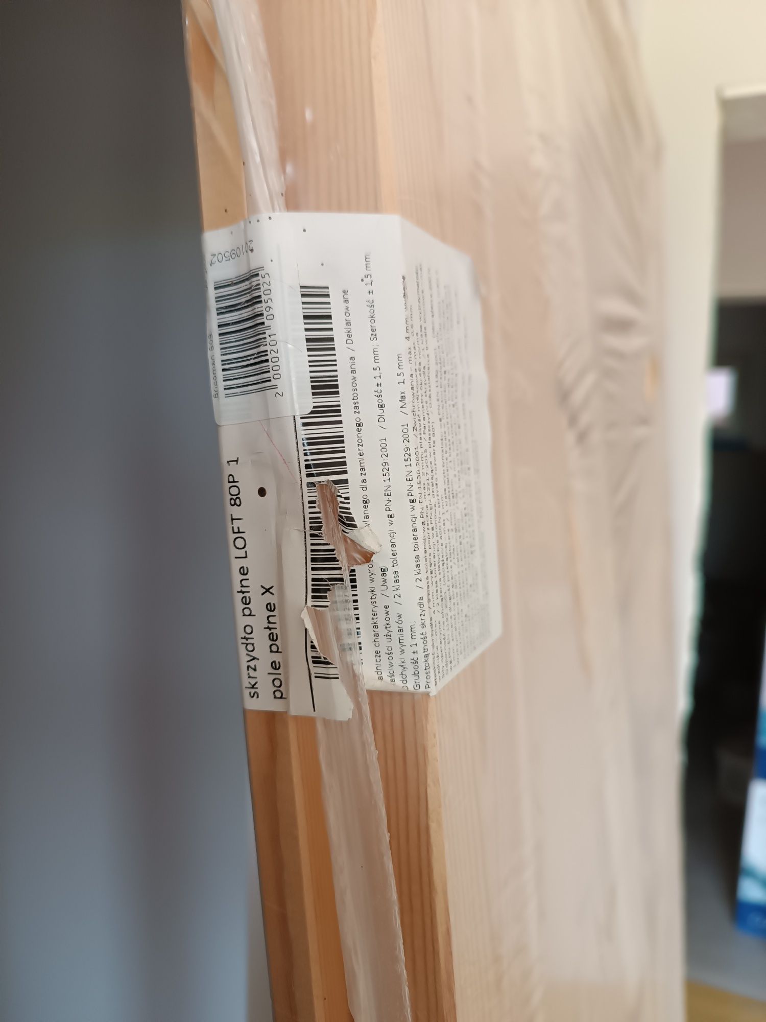 Drzwi loft drewniane 80