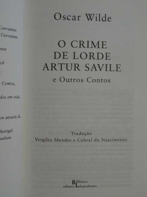 O Crime de Lord Arthur Savile e Outros Contos de Oscar Wilde