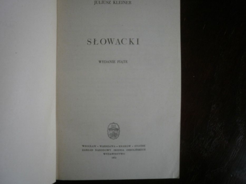 Kleiner Juliusz - Słowacki