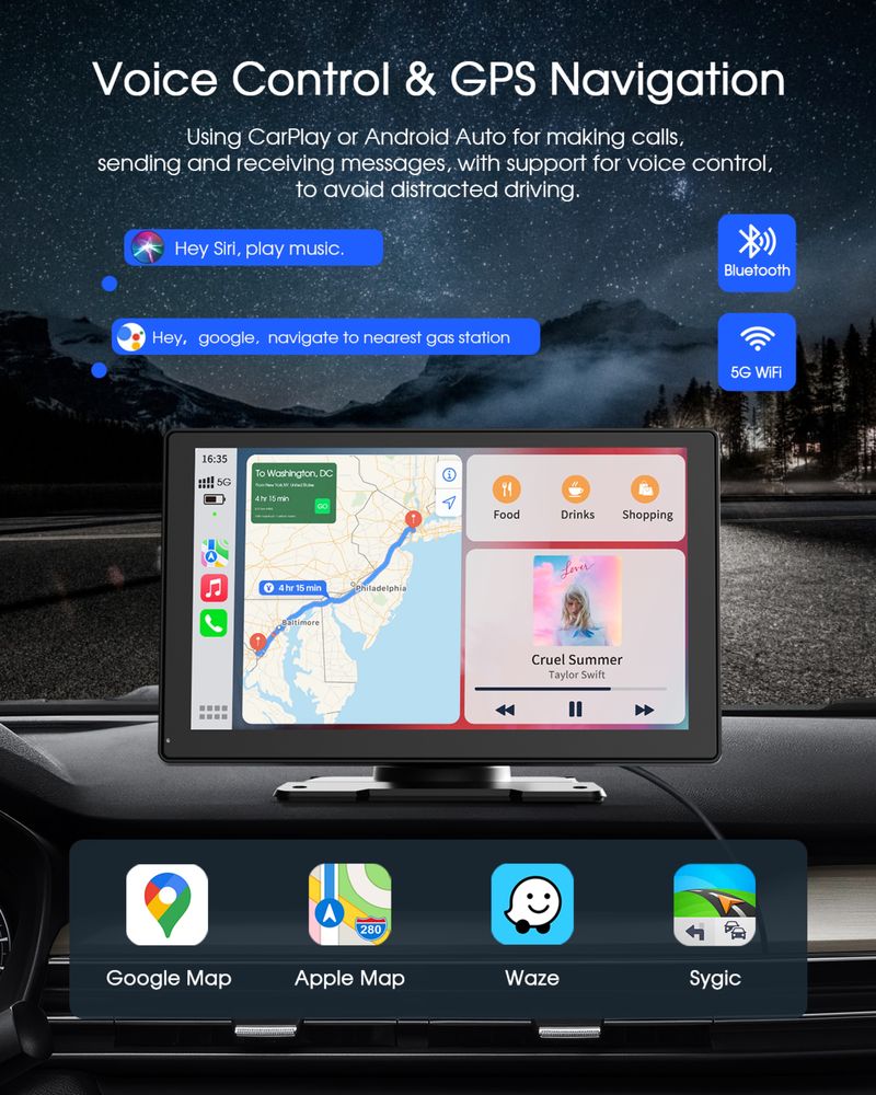 Монітор Carplay з відеореєстратором 4К Avylet Rc07