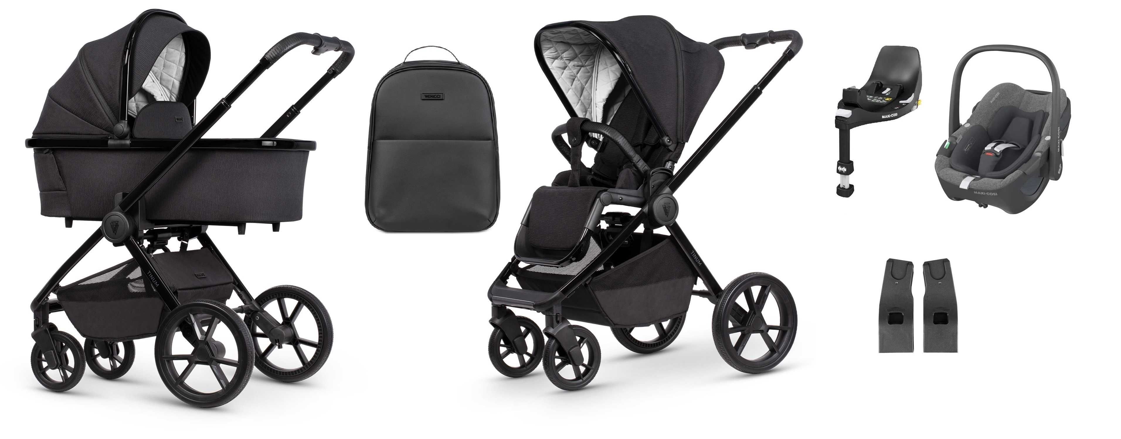 4w1 Venicci Tinum Egde + Maxi Cosi Pebble 360 + baza FamilyFix 360