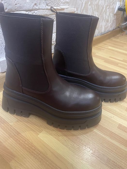 Продам осень-зима сапоги коричневые