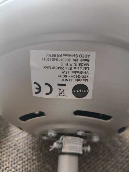 Candeeiro de teto com ventoinha INSPIRE