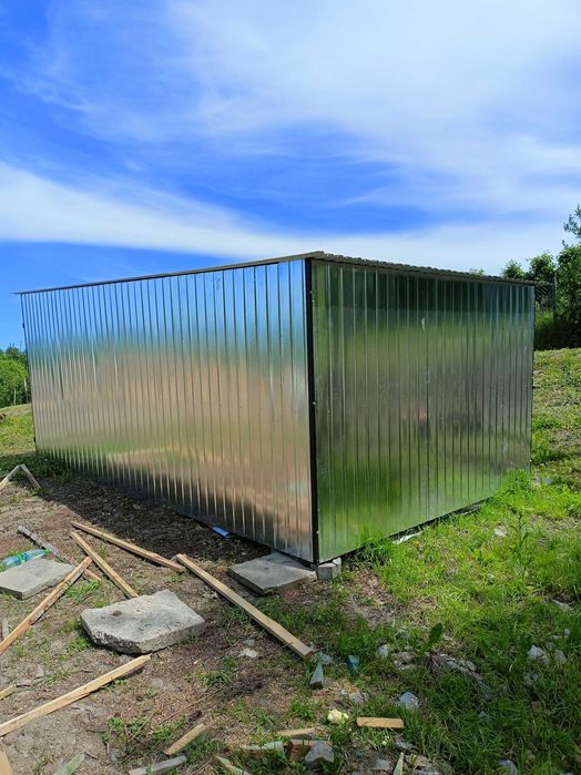 Garaż blaszany 3x5 ( konstrukcja ocynk, transport i montaż gratis)