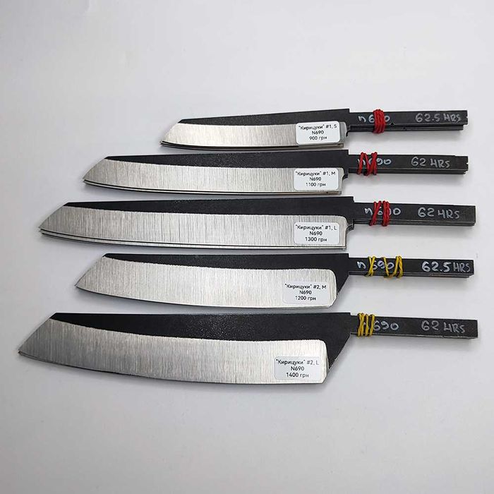 Клинки для японских кухонных ножей кирицуки. Сталь N690