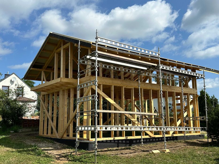 Budowa domu35/70  zgloszenie , Letniskowego w konstrukcji szkieletowej
