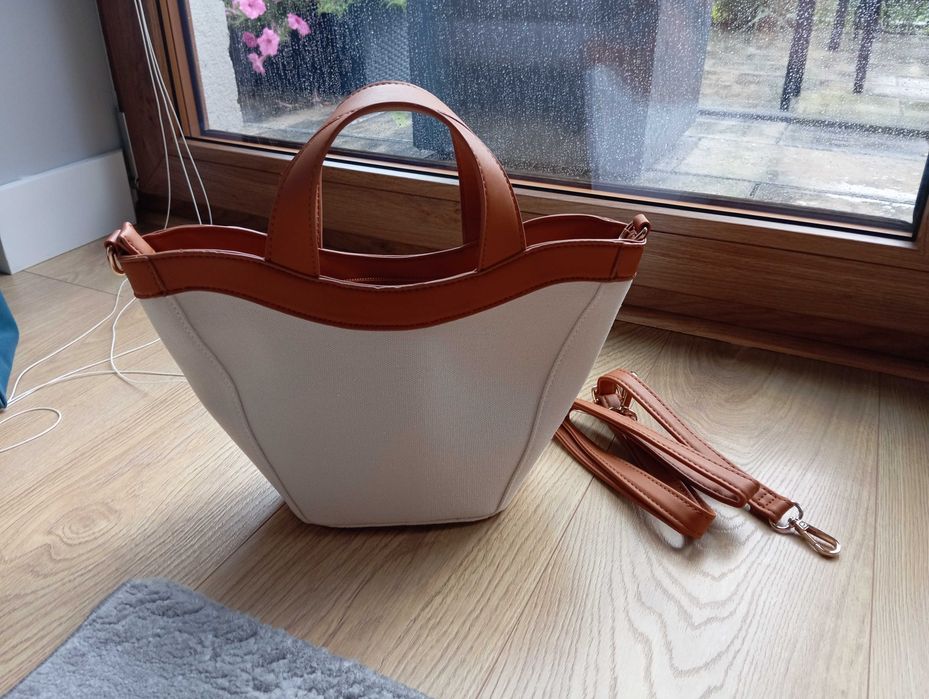 Nowa torebka damska beżowa brązowa