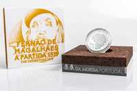 Moeda 7.5 € Prata Proof Fernão de Magalhães Partida 1519. - 2019