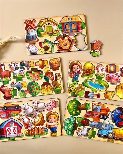 Панорама Ферма деревяна гра на орієнтацію у просторі