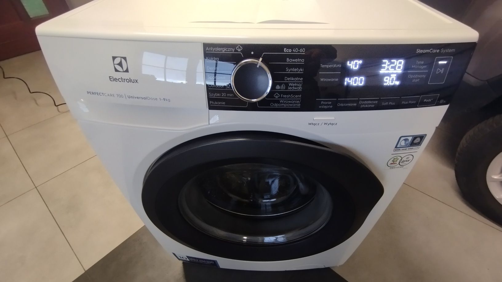 Pralka Electrolux 700 SteamCare EW7F249PSP 9kg 1400obr/min