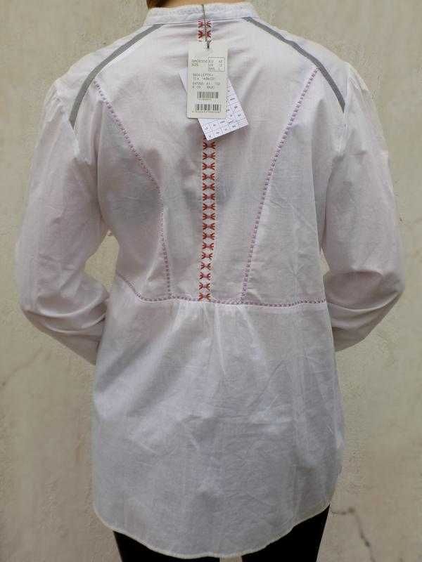Bogner ориг новая с этикеткой кофта туника с вышивкой белая рубашка