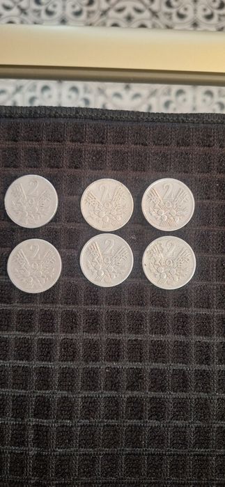 Monety PRL aluminiowe 35 szt z 5zl 2 zł 1 zl