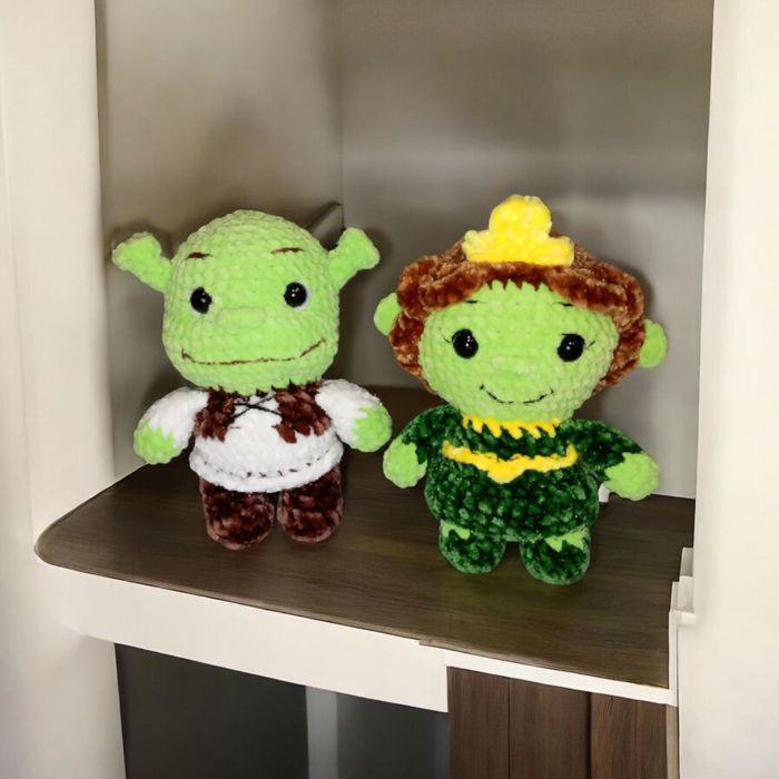 Rezerwacja. Shrek i Fiona na szydełku amigurumi handmade