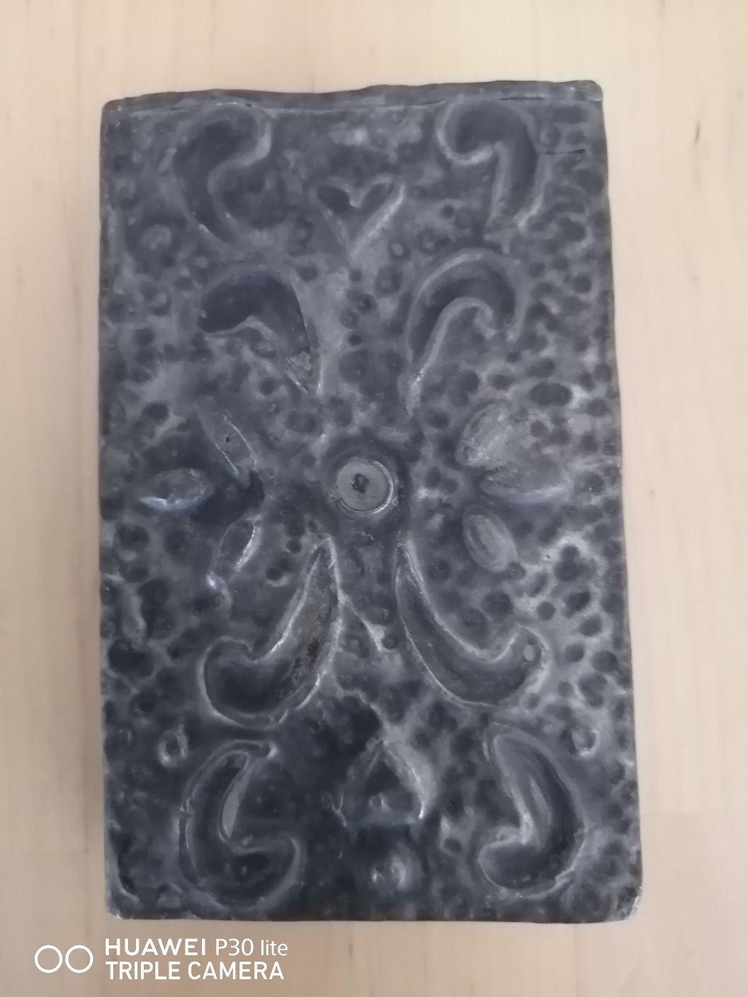 Porta caixa de fósforos em estanho