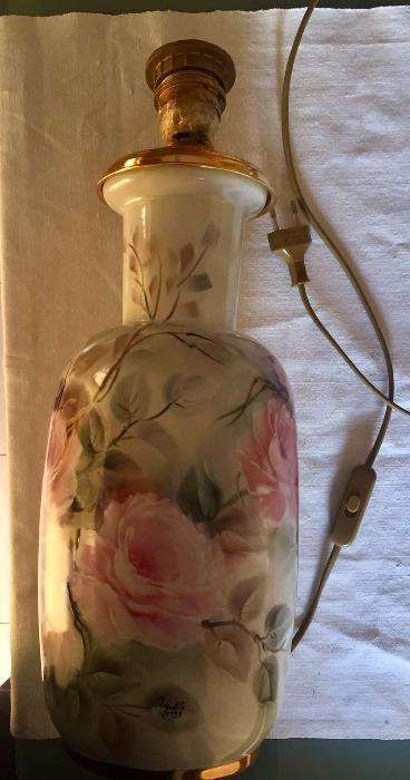 Candeeiro pintado a mão