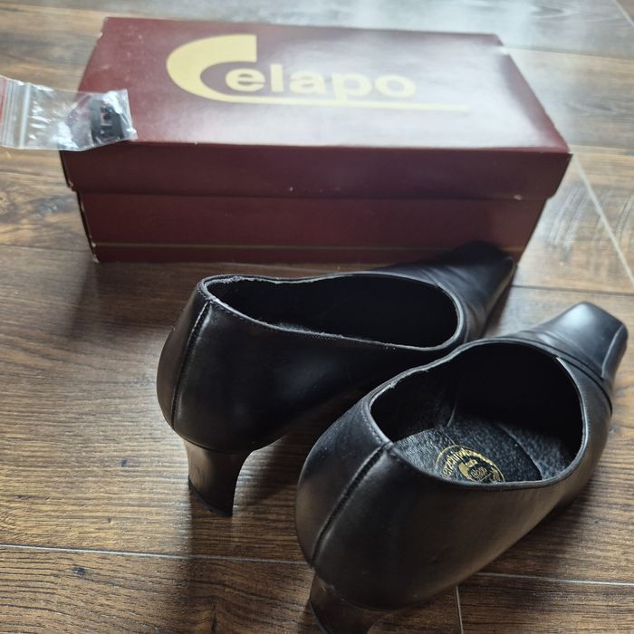 Czarne skórzane Celapo 37 idealne