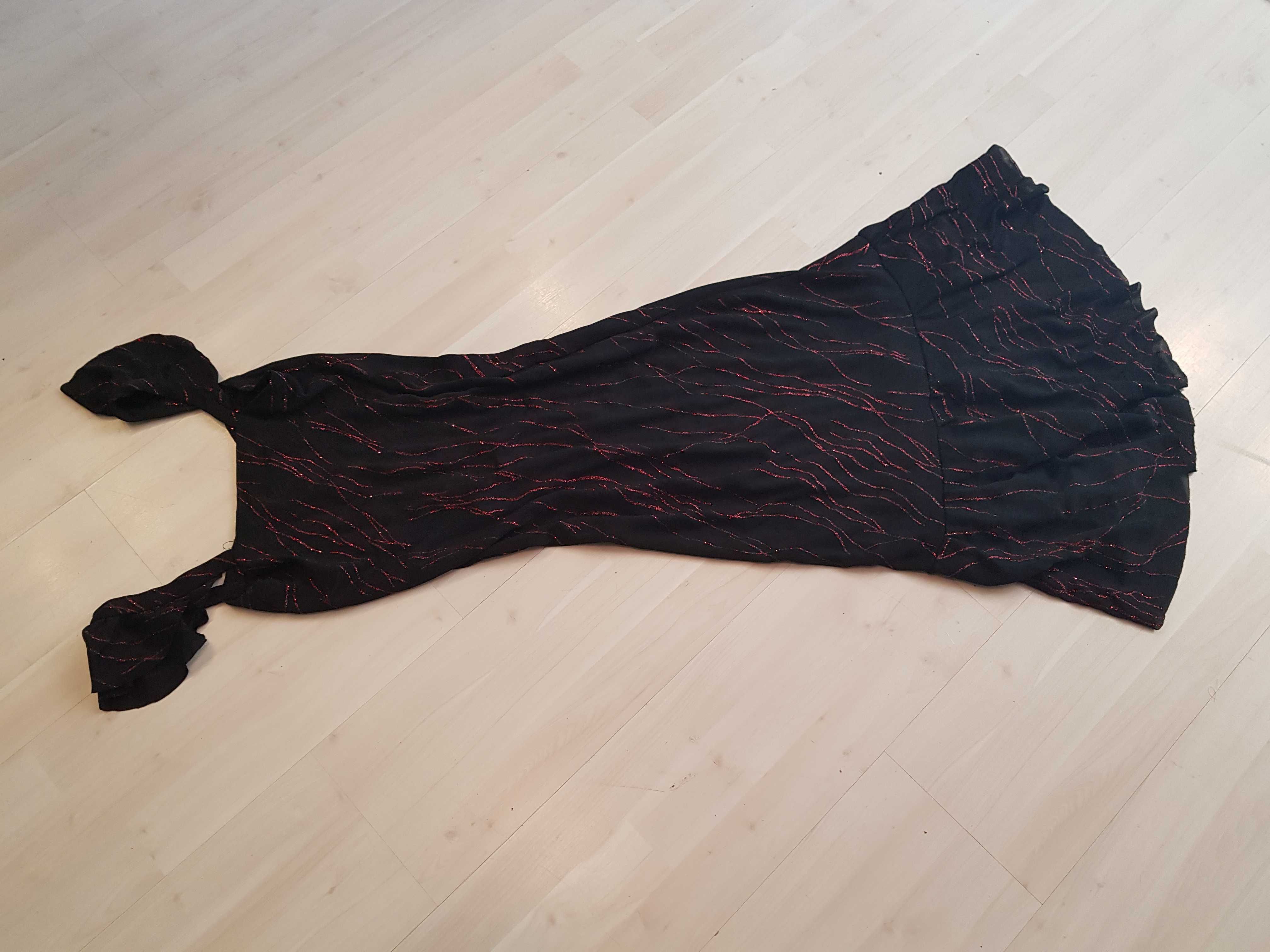 S strój dama dworu mała czarna halloween czarownica lata 20 nr 975