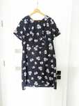 Sukienka Dorothy Perkins kwiaty rozkloszowana 44 46 granatowa