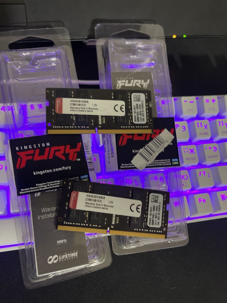 HyperX 16gb 2x8gb ОЗУ для ноутбука, минипк нетбук