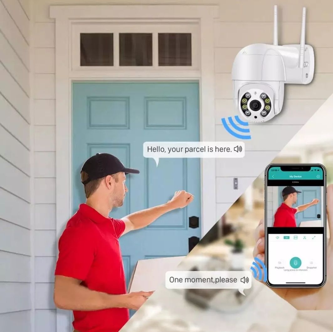 Camara vigilancia 1080p movimento som aplicacao telemovel prova agua