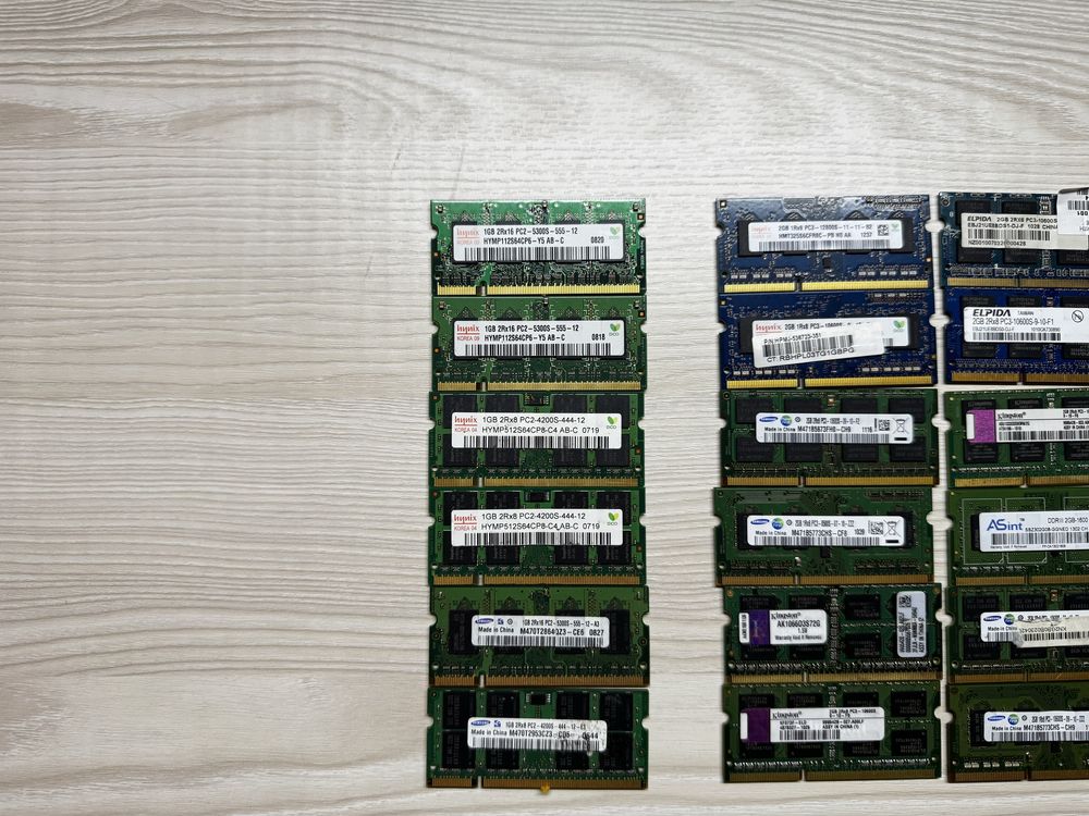 ‼️Лот за всі 27шт‼️Оперативна памʼять для ноутбука DDR3 so-dimm ddr2