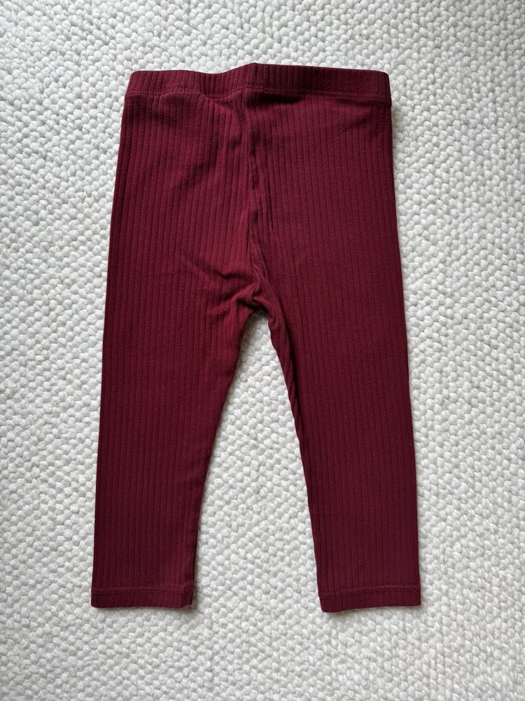 Legginsy w prążek, H&M, rozm. 86, bez ocieplenia