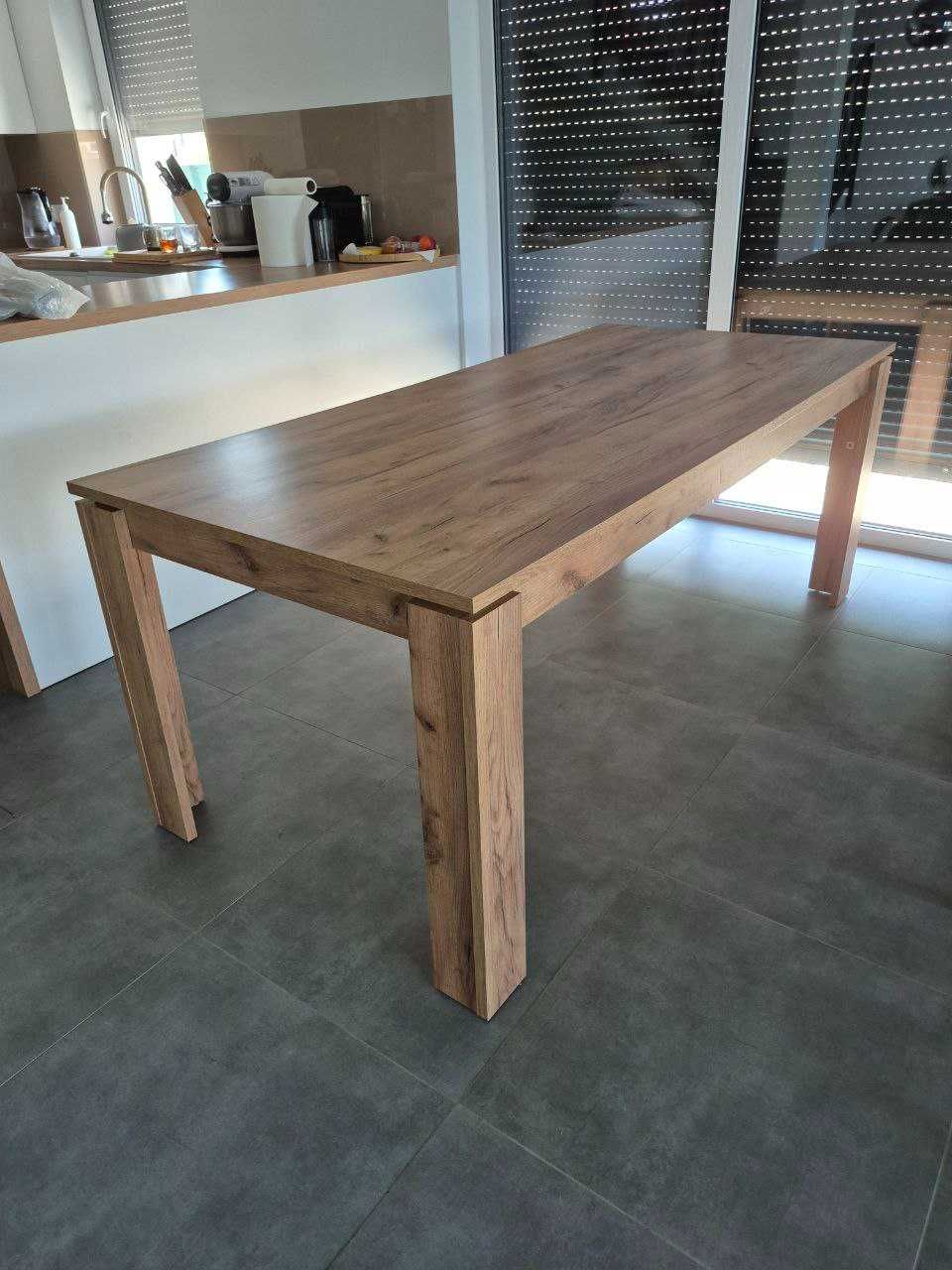 Stół LINTRUP 90×190/280 dąb – rozkładany, solidny design, jak nowy!