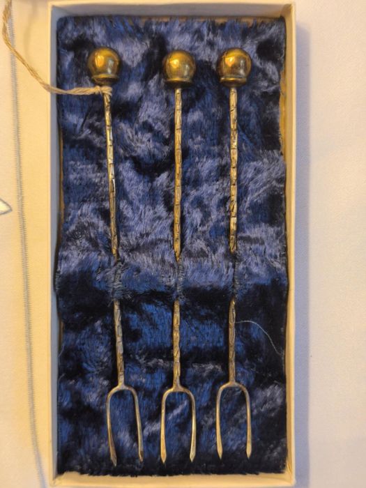 Widelczyki do przekąsek komplet Cepelia vintage PRL