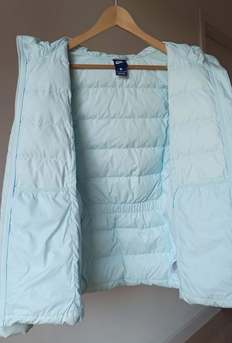 Nike błękitna puchowa kurtka ocieplana