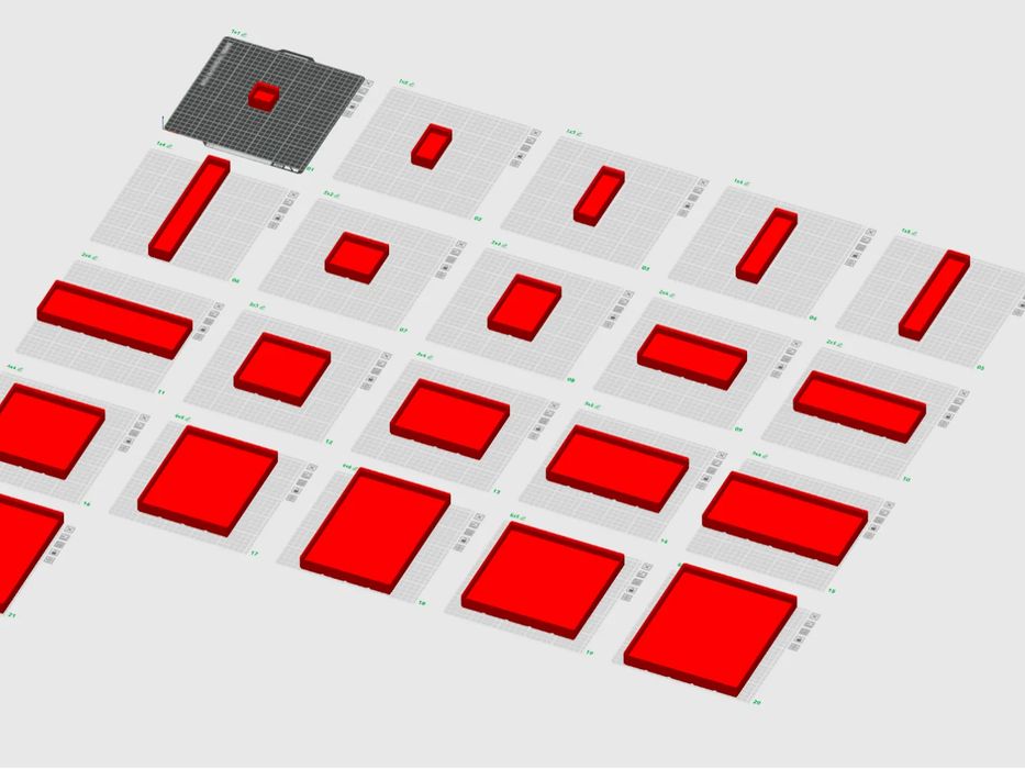 Organizadores Gridfinity H39.4mm para arrumação