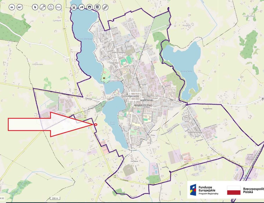 Działka na sprzedaż. Wąbrzeźno ul. Przejazdowa - Jezioro Frydek