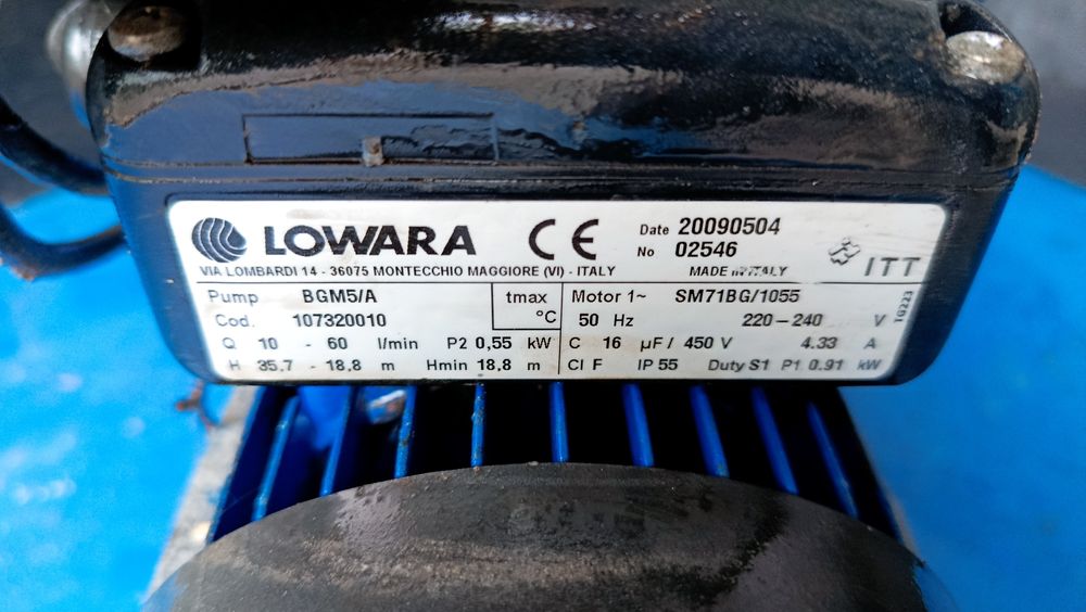 Motor água monofásico