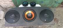 Автомагнитола JVC с Сабвуфером  Динамиками JBL комплект автозвука