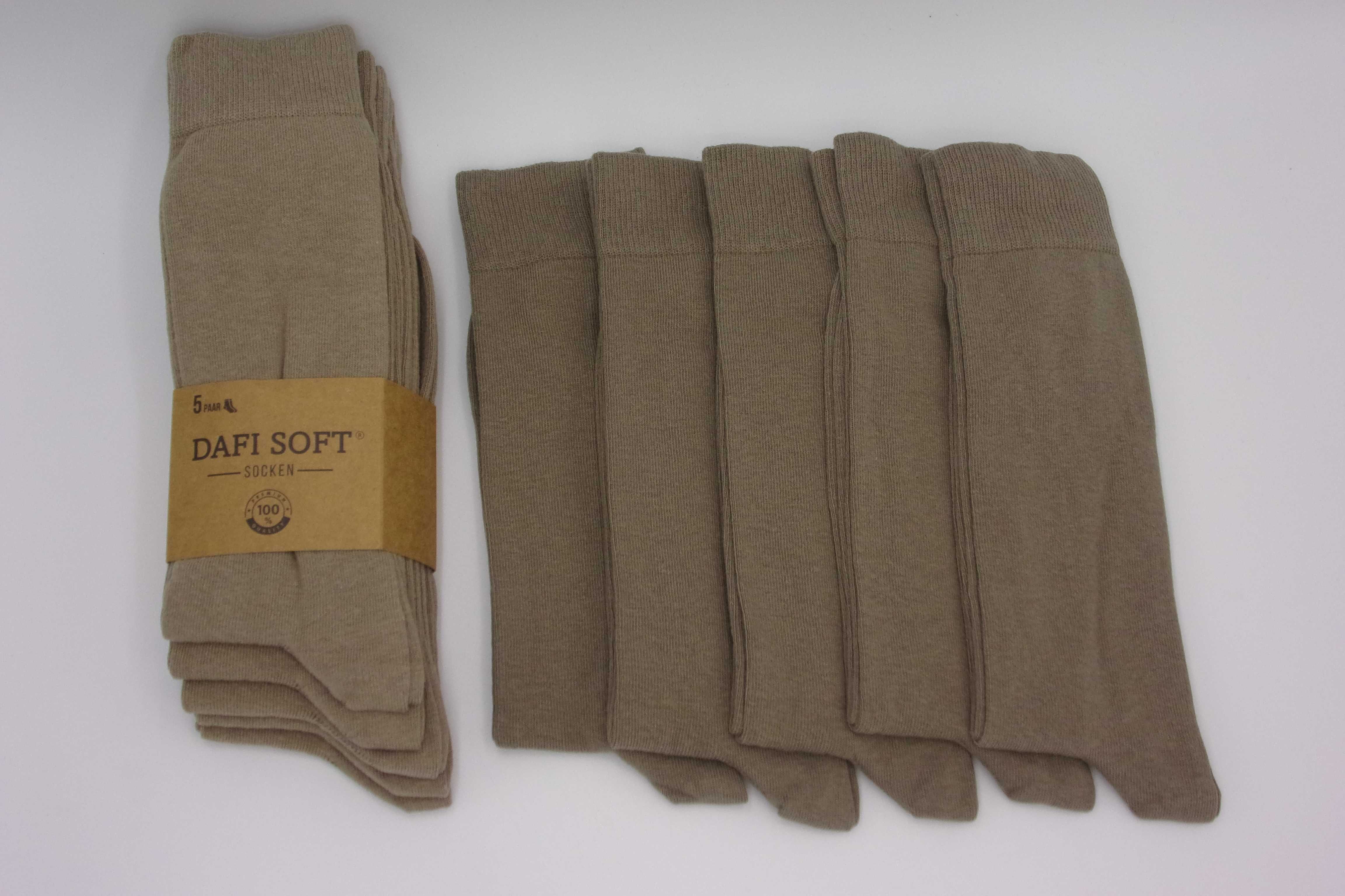 5x Skarpety bawełniane, garniturowe, rozmiar 47/49. Dafi Soft beżowe.