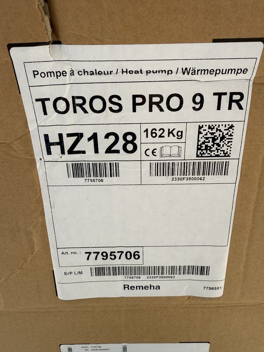 Pompa ciepła gruntowa Remeha Toros Pro 9 TR 9kW 400V