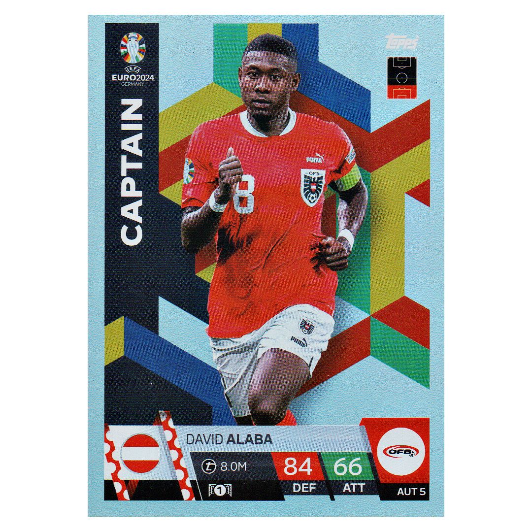 Karta Topps Euro 2024 Germany David Alaba Aut 5 Captain