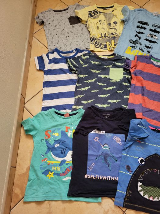 Koszulki dla chłopca roz.98/104 oryginalne różne firmy 9szt.